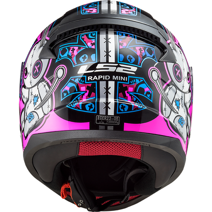 LS2 FF353 Rapid mini Kids helm Voodoo zwart/roze
