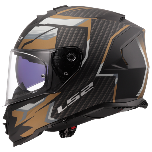 LS2 FF800 Storm II tracker matt zwart / Goud / grijs