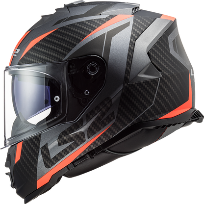 LS2 FF800 Storm II racer Matt titanium fluor oranje