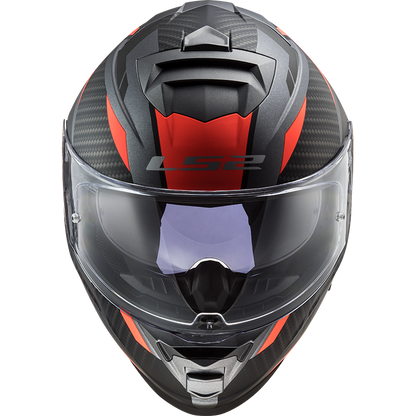 LS2 FF800 Storm II racer Matt titanium fluor oranje