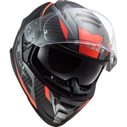 LS2 FF800 Storm II racer Matt titanium fluor oranje