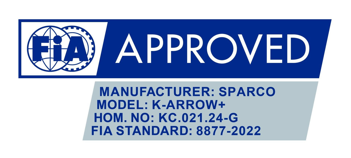 Sparco K -Arrow+ (FIA 8877-2022) kart handschoenen Wit / Zwart