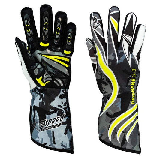 Guanti Speed Brisbane G-3 Nero/giallo fluorescente