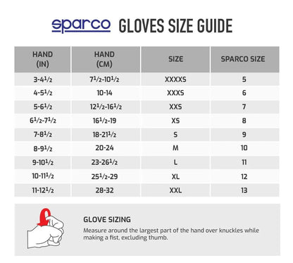 Sparco K-Tide+ FIA 8877-2022 kart handschoenen zwart - KartKings