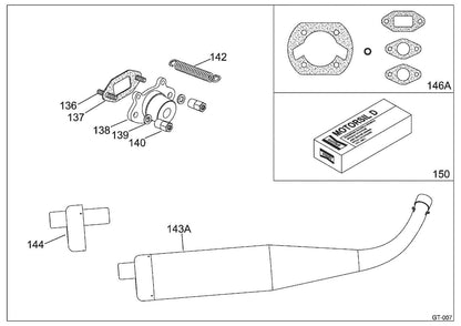 Collettore di scarico Iame Swift 60CC con limitatore da 18,30 mm