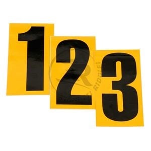 Numero adesivo giallo/nero