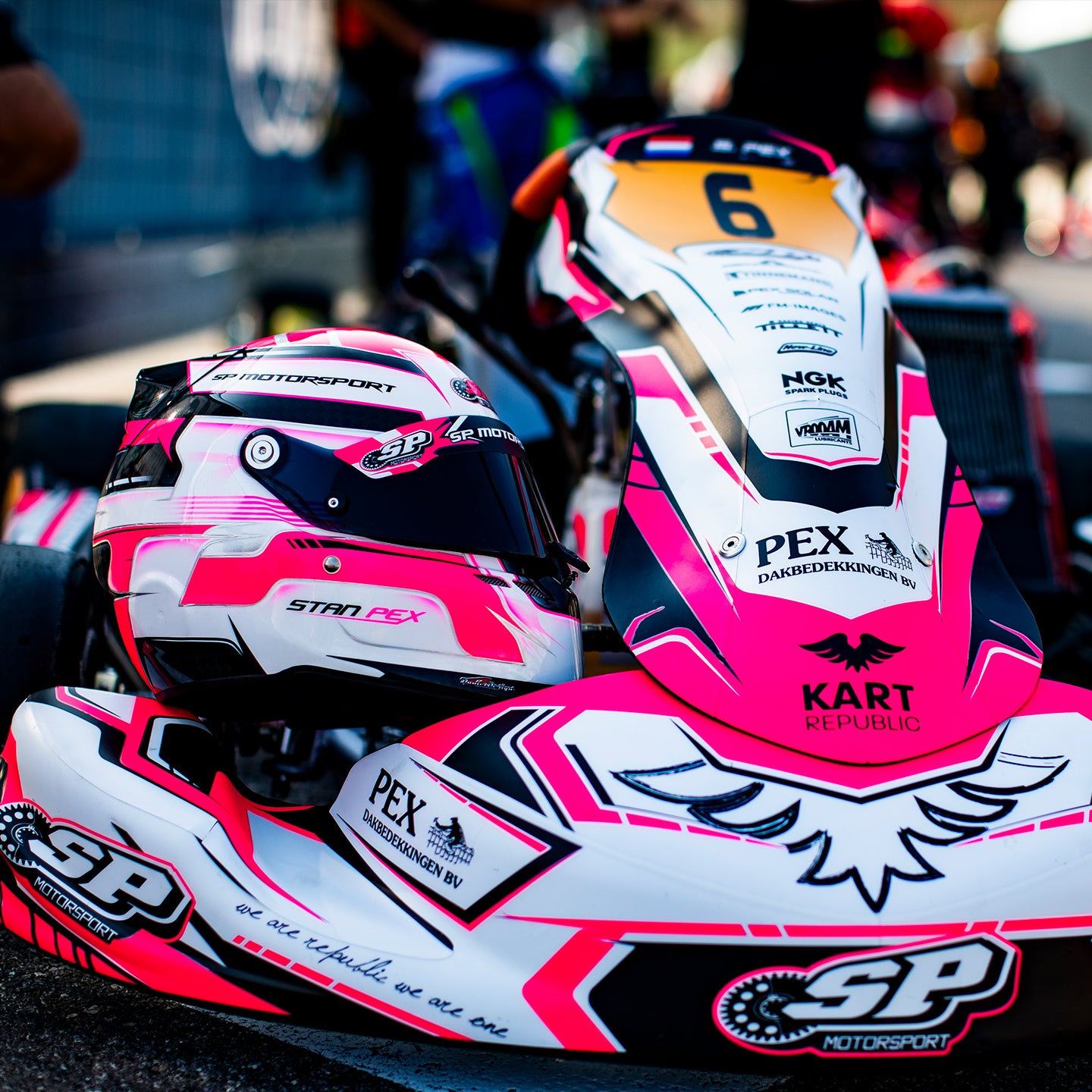 Set di adesivi kart personalizzati / design della livrea