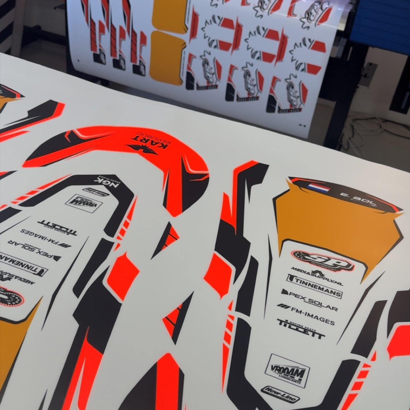 Set di adesivi kart personalizzati / design della livrea