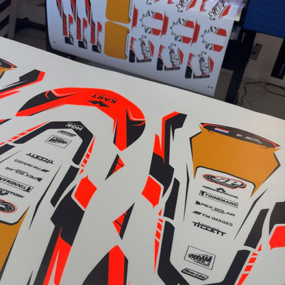 Set di adesivi kart personalizzati / design della livrea