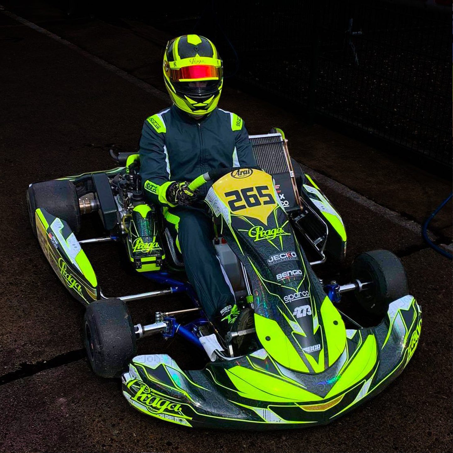 Design personalizzato del set di adesivi per il karting