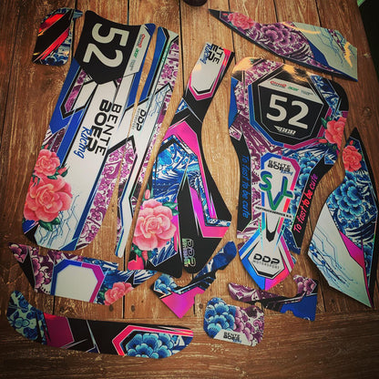Design personalizzato del set di adesivi per il karting