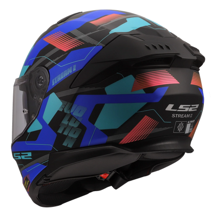 LS2 FF808 Stream II Mika zwart/blauw - KartKings