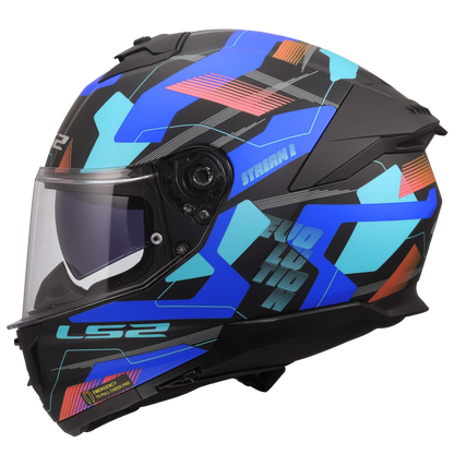 LS2 FF808 Stream II Mika zwart/blauw - KartKings