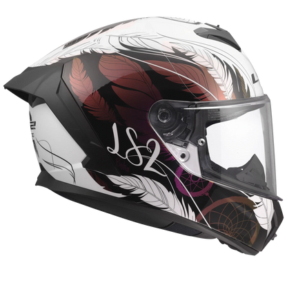 LS2 FF820 Rapid III Boho wit/zwart/roze - KartKings
