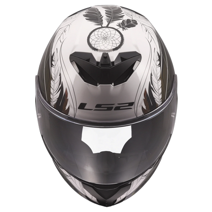 LS2 FF820 Rapid III Boho wit/zwart/roze - KartKings