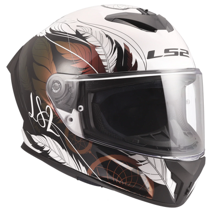 LS2 FF820 Rapid III Boho wit/zwart/roze - KartKings