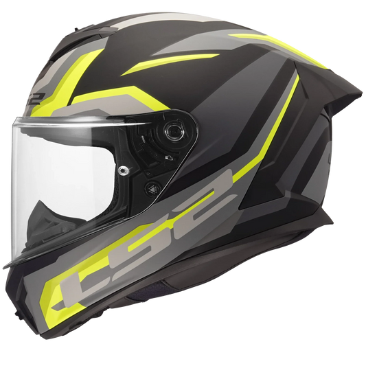 LS2 FF820 Rapid III Hyper matt zwart / fluor geel - KartKings