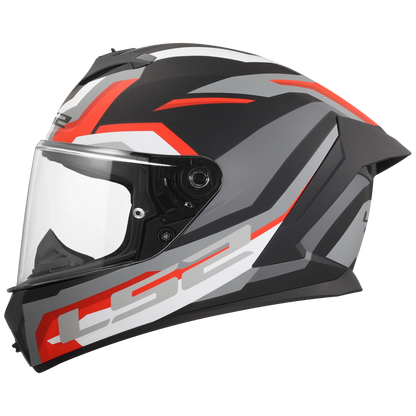 LS2 FF820 Rapid III Hyper matt zwart/rood/grijs - KartKings