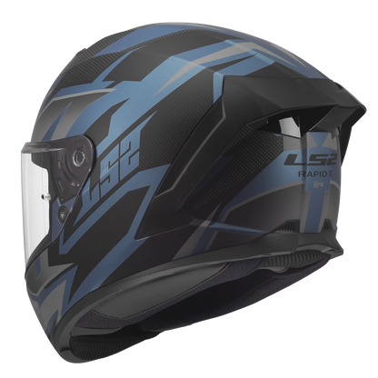 LS2 FF820 Rapid III XTREM zwart/blauw - KartKings