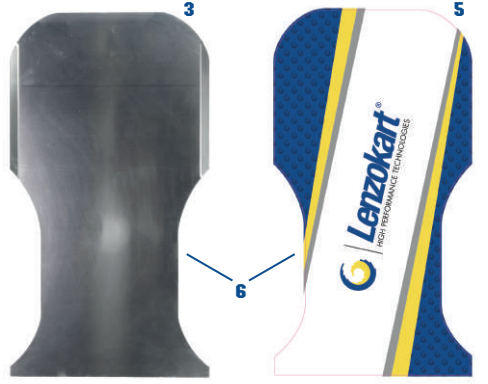 Piastra di base LenzoKart OK/OKJ/KZ con adesivo