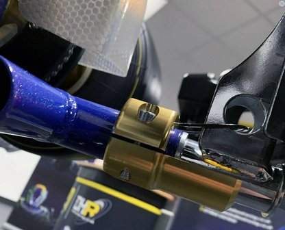 Set di protezioni per paraurti posteriore Senzo da 30 mm color oro