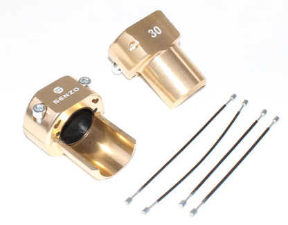Set di protezioni per paraurti posteriore Senzo da 30 mm color oro