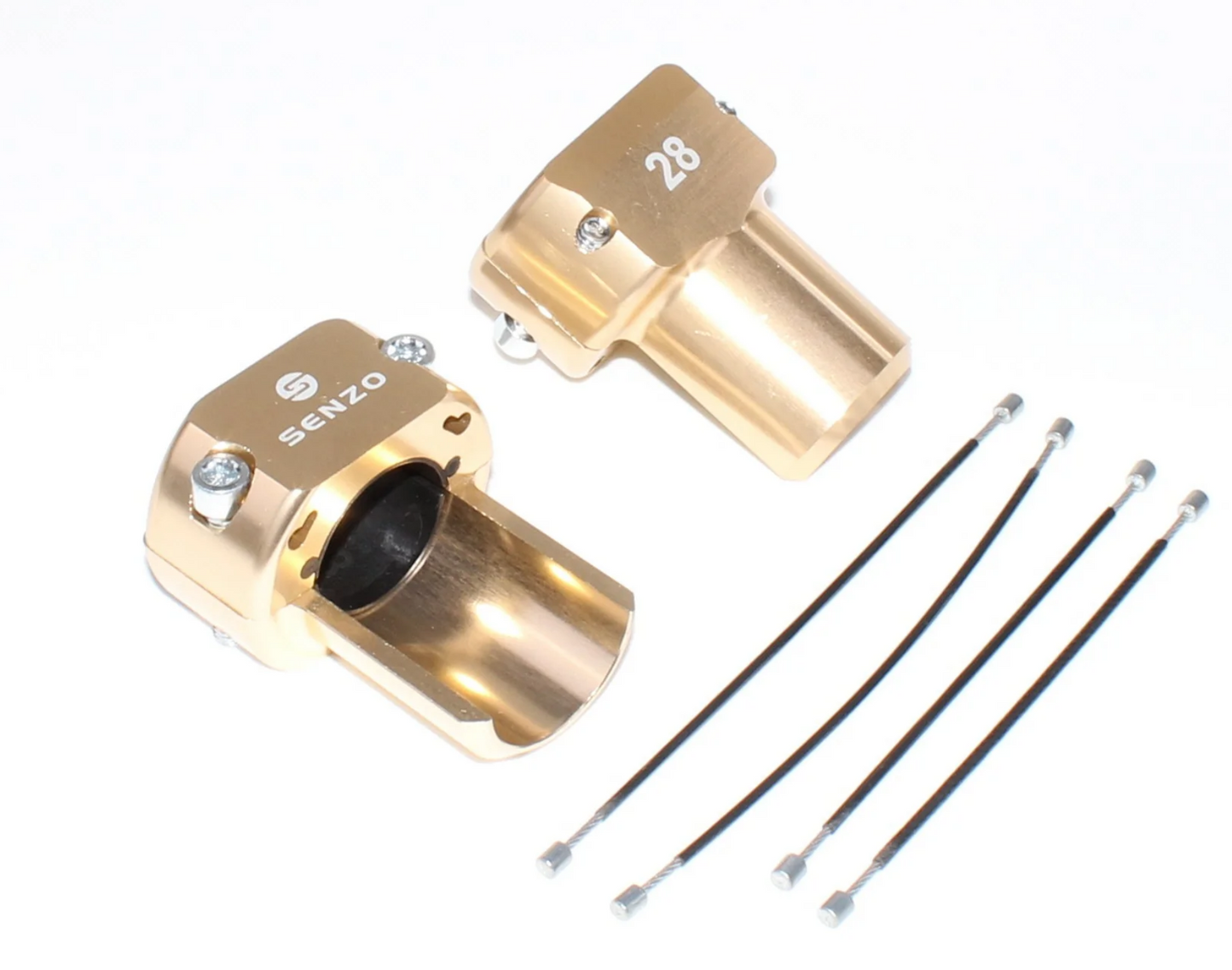 Set di protezioni per paraurti posteriore Senzo 28MM color oro