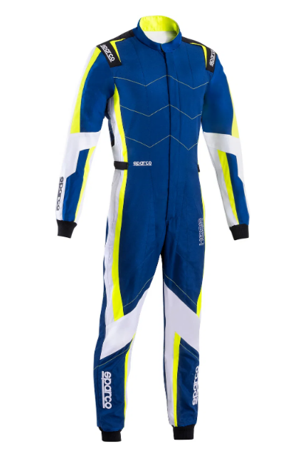 Sparco kerb advanced overall blauw / geel
