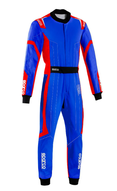 Sparco thunder advanced overall blauw / rood