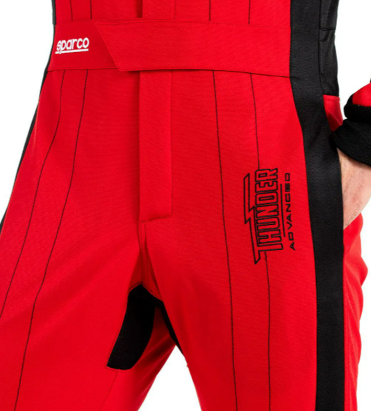 Sparco thunder advanced overall rood / zwart
