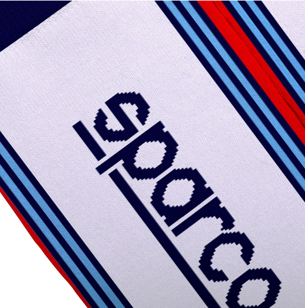 Sparco Martini Iconic design hoge sokken Wit / Blauw / Rood