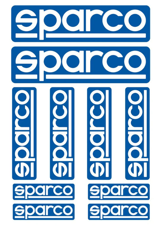 Sparco vel met diverse maten stickers 10 stuks - KartKings