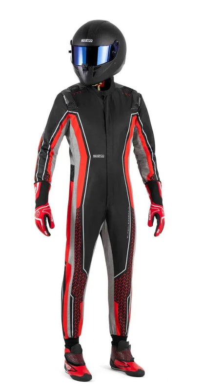 Sparco Superleggera kart overall FIA 8877-2022 zwart/rood - KartKings