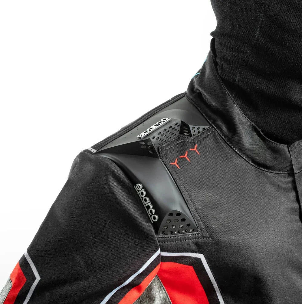 Sparco Superleggera kart overall FIA 8877-2022 zwart/rood - KartKings