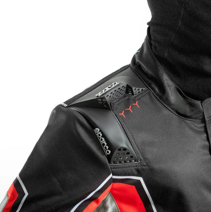 Sparco Superleggera kart overall FIA 8877-2022 zwart/rood - KartKings