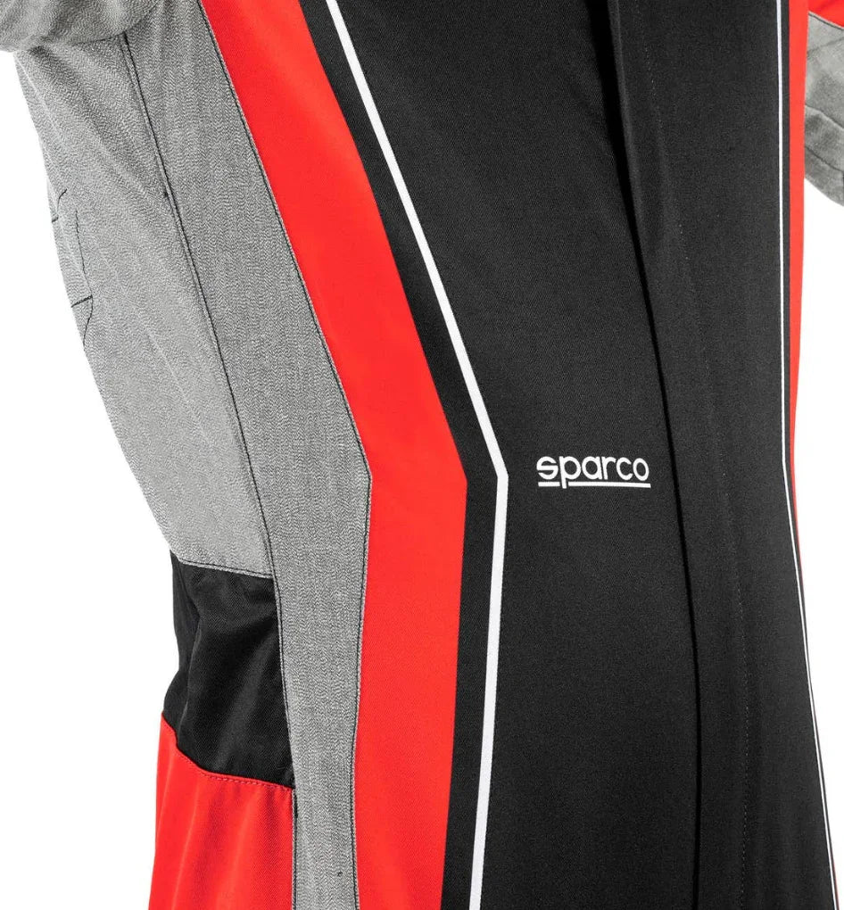 Sparco Superleggera kart overall FIA 8877-2022 zwart/rood - KartKings