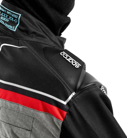 Sparco Superleggera kart overall FIA 8877-2022 zwart/rood - KartKings