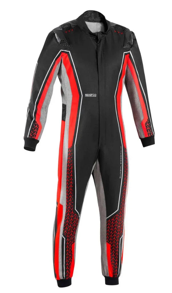 Sparco Superleggera kart overall FIA 8877-2022 zwart/rood - KartKings