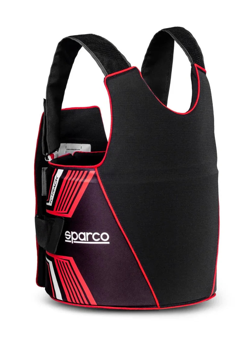 Sparco K-Track FIA 8870-2018 ribbeschermer zwart / rood - KartKings