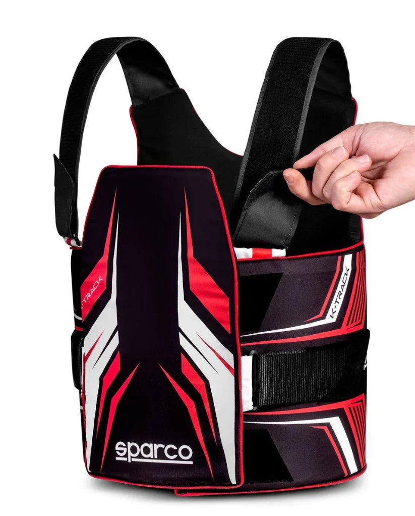 Sparco K-Track FIA 8870-2018 ribbeschermer zwart / rood - KartKings