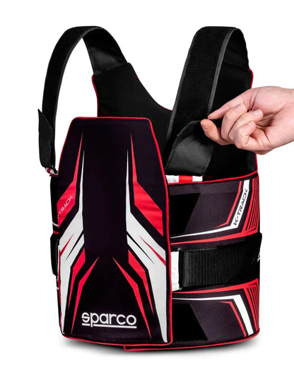 Sparco K-Track FIA 8870-2018 ribbeschermer zwart / rood - KartKings