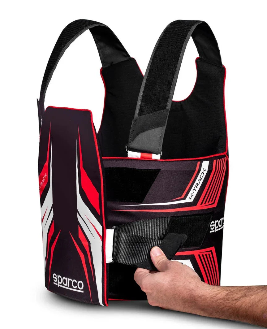 Sparco K-Track FIA 8870-2018 ribbeschermer zwart / rood - KartKings