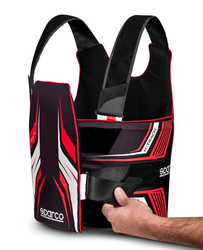 Sparco K-Track FIA 8870-2018 ribbeschermer zwart / rood - KartKings