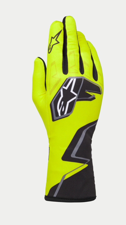 Guanto da karting Alpinestars k-race graphic 1 nero/giallo fluorescente