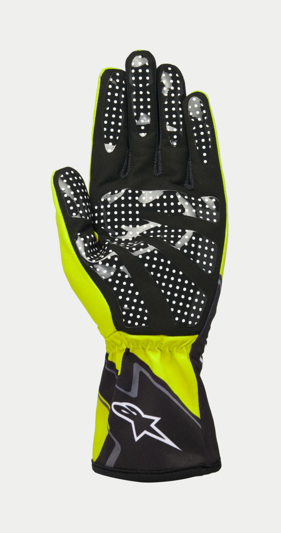 Guanto da karting Alpinestars k-race graphic 1 nero/giallo fluorescente