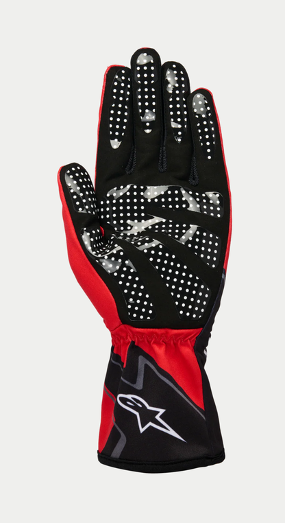 Guanto da kart Alpinestars k-race graphic 1 rosso/nero/bianco