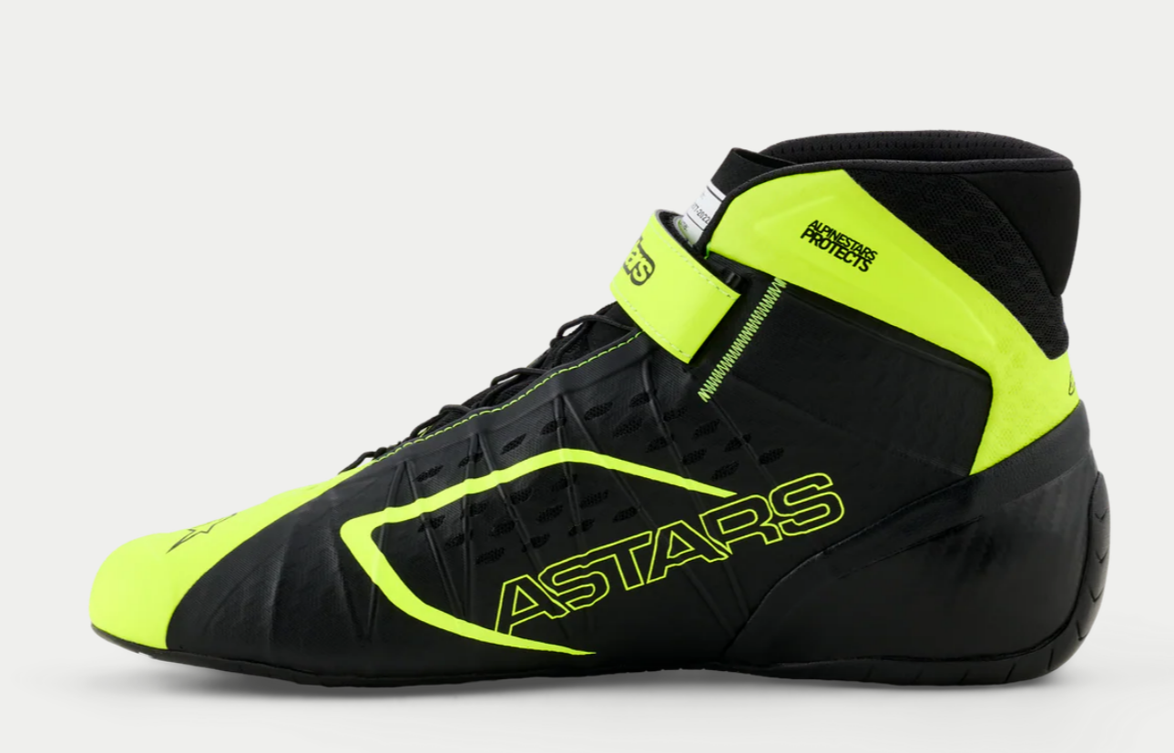 Scarpe da kart Alpinestars KX V3 omologate FIA, giallo fluorescente/nero