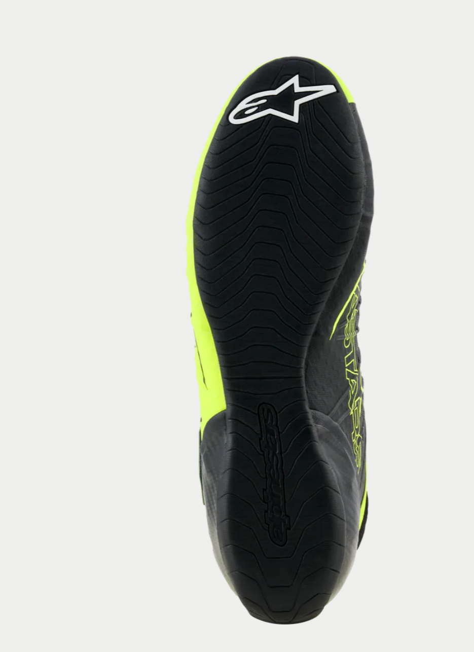 Scarpe da kart Alpinestars KX V3 omologate FIA, giallo fluorescente/nero