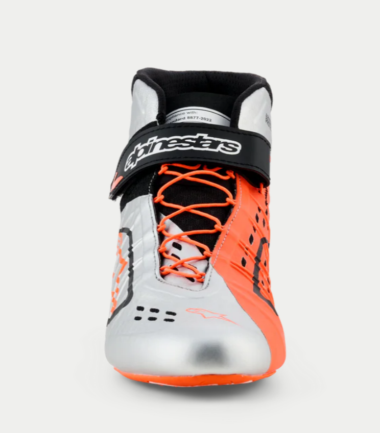Scarpe da kart Alpinestars KX V3 omologate FIA arancioni/argento
