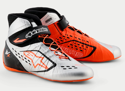 Scarpe da kart Alpinestars KX V3 omologate FIA arancioni/argento